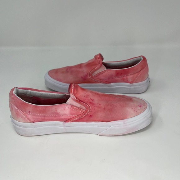 Vans Slip On Pink Ice Dyed Tie Dye Reworked Festival Shoes Womens Size 5 - Picture 6 of 8